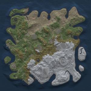 Thumbnail Rust Map: Procedural Map, Size: 4000, Seed: 5739, 17 Monuments