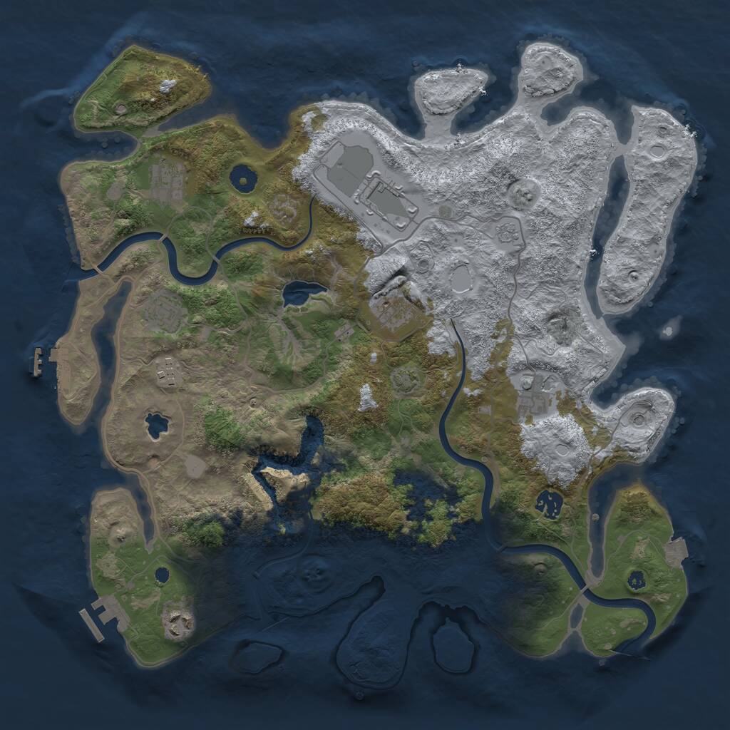Rust Map: Procedural Map, Size: 4000, Seed: 1629521190, 14 Monuments