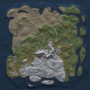 Thumbnail Rust Map: Procedural Map, Size: 5000, Seed: 399242327, 18 Monuments