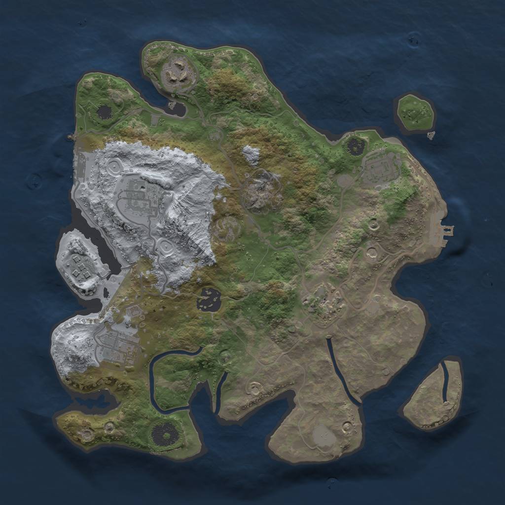 Rust Map: Procedural Map, Size: 3000, Seed: 4552456, 13 Monuments