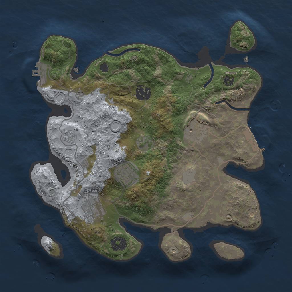 Rust Map: Procedural Map, Size: 2800, Seed: 5766, 11 Monuments