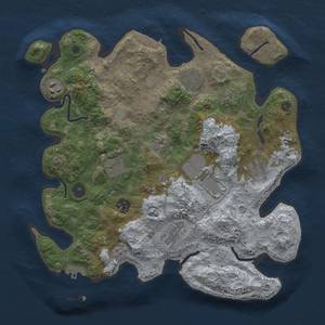 Thumbnail Rust Map: Procedural Map, Size: 3500, Seed: 1220746367, 16 Monuments