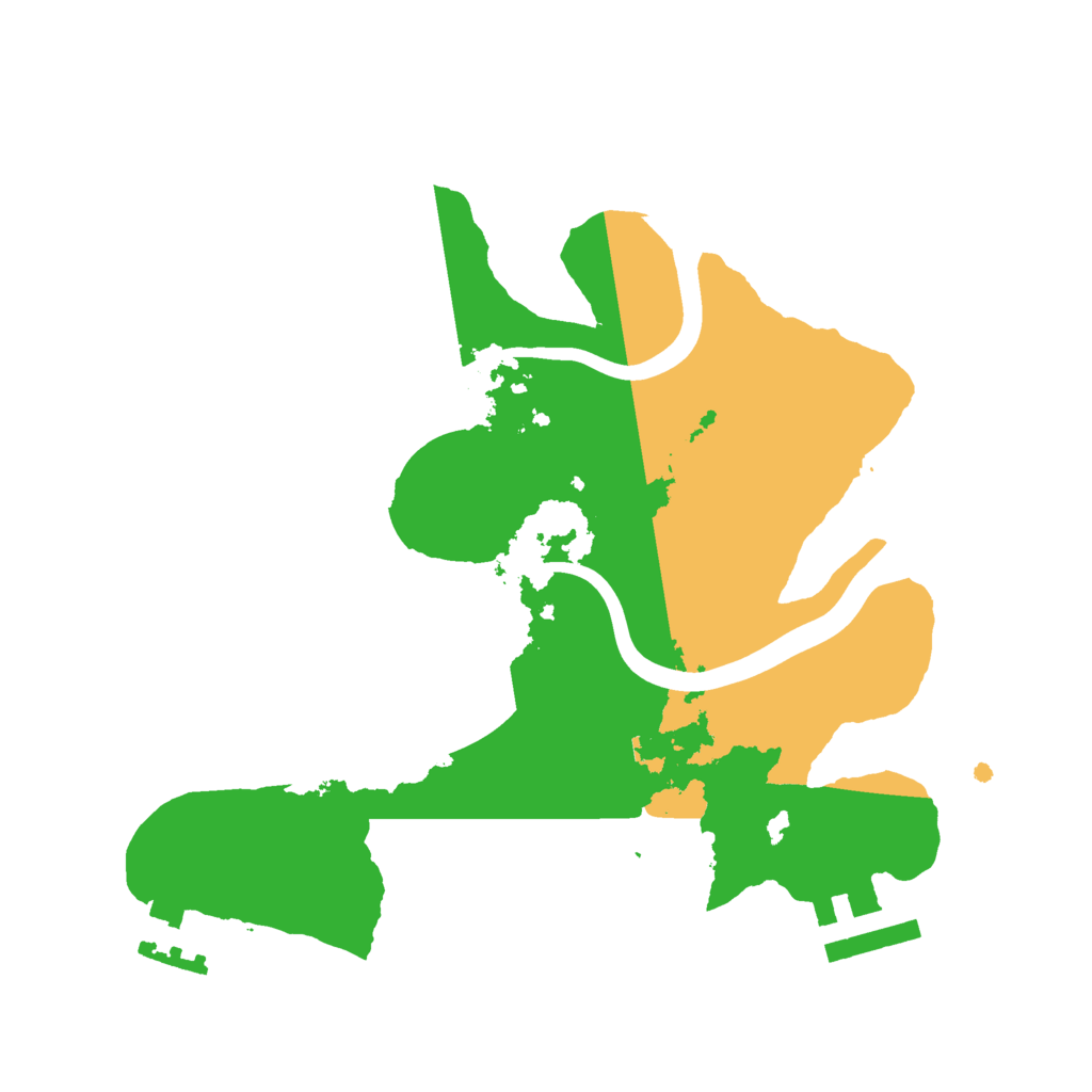 Biome Rust Map: Procedural Map, Size: 2300, Seed: 55411