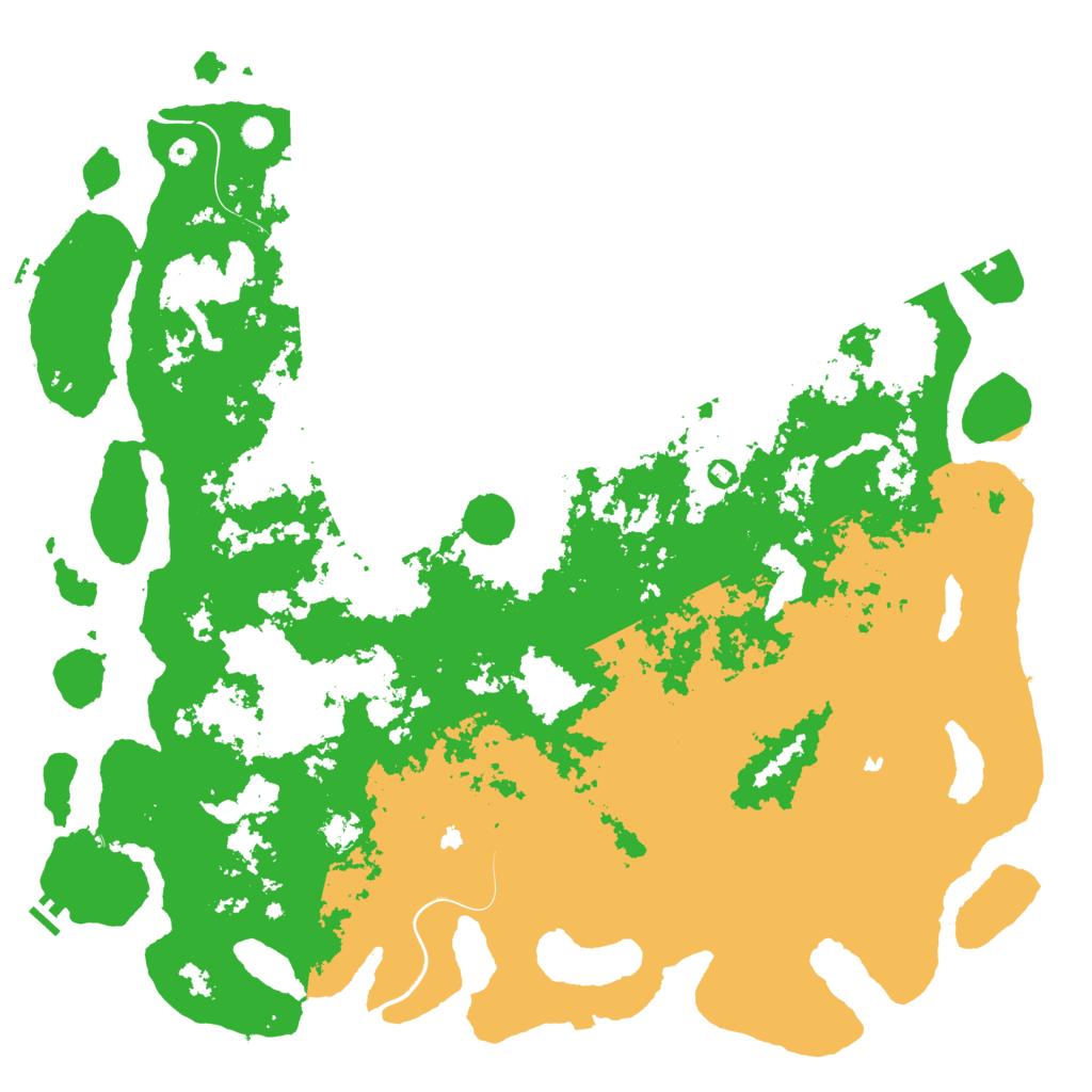 Biome Rust Map: Procedural Map, Size: 6000, Seed: 2004