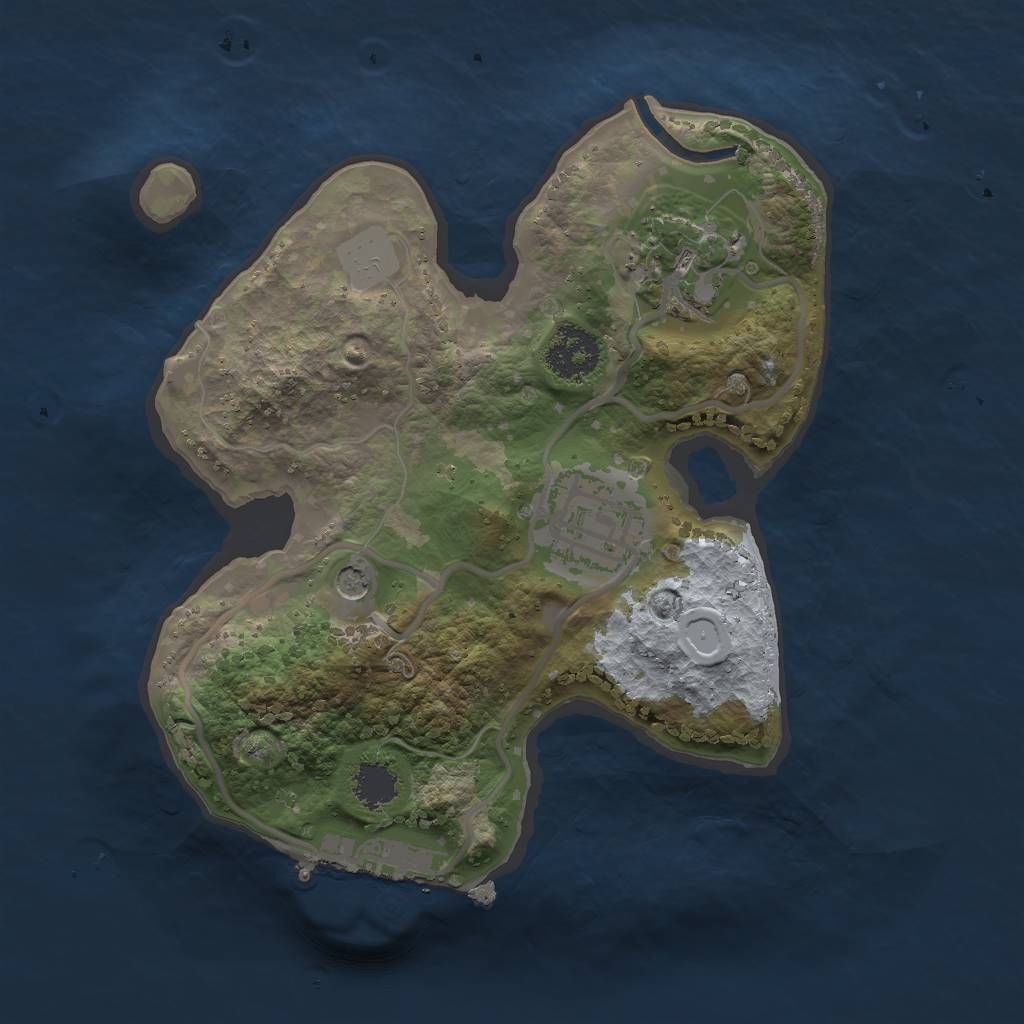 Rust Map: Procedural Map, Size: 2000, Seed: 64, 7 Monuments
