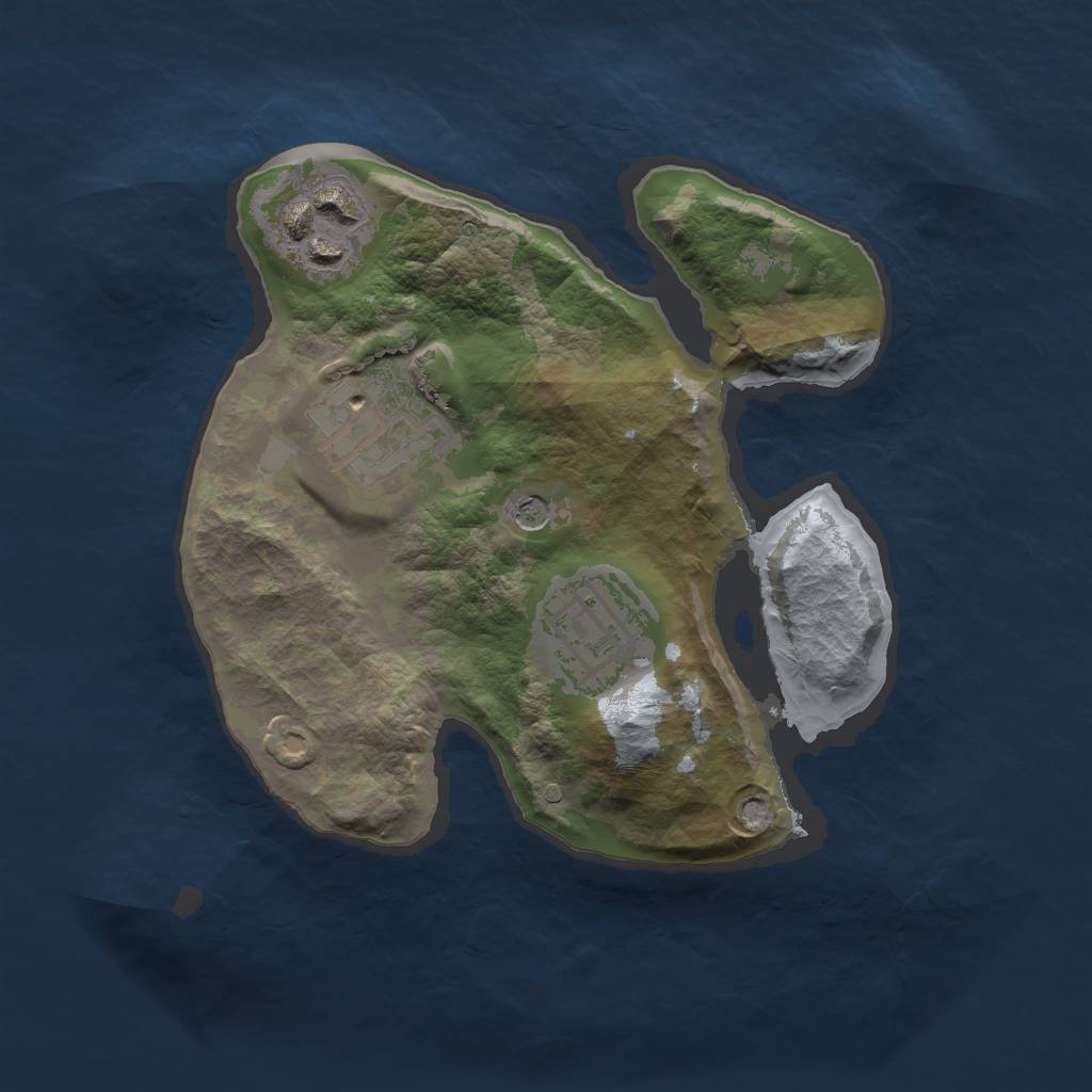 Rust Map: Barren, Size: 2000, Seed: 190960480, 6 Monuments