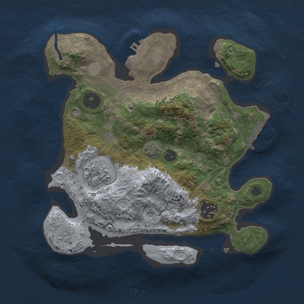 Rust Map: Procedural Map, Size: 2700, Seed: 158355011, 10 Monuments