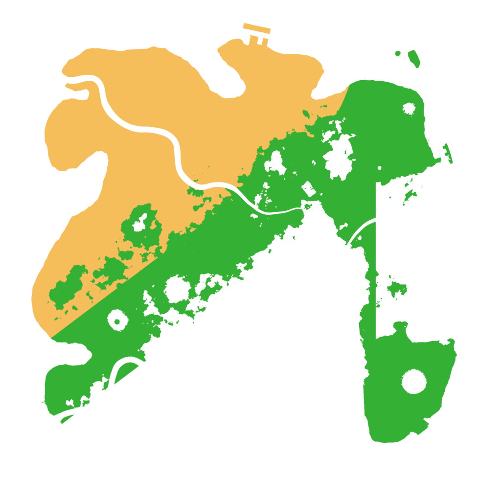 Biome Rust Map: Procedural Map, Size: 3700, Seed: 38851