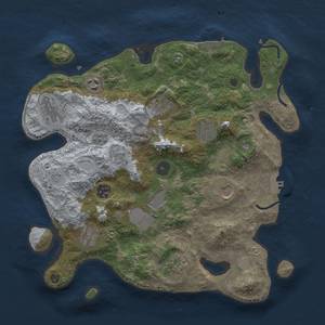 Thumbnail Rust Map: Procedural Map, Size: 3500, Seed: 1402330129, 17 Monuments