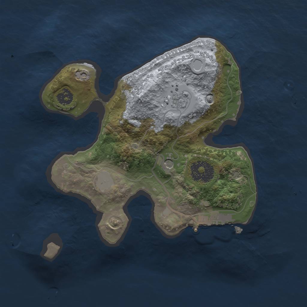 Rust Map: Procedural Map, Size: 2000, Seed: 247148, 6 Monuments