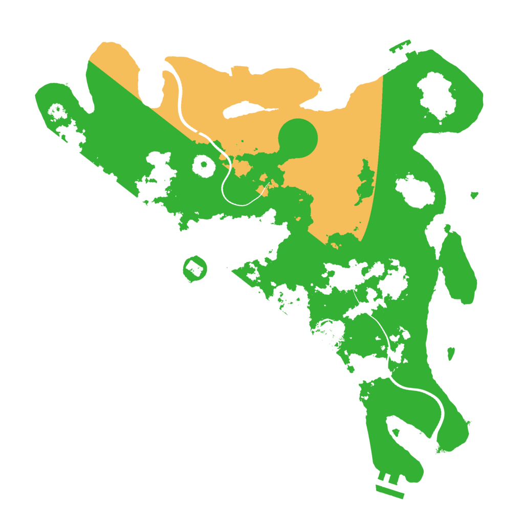 Biome Rust Map: Procedural Map, Size: 3500, Seed: 948277712