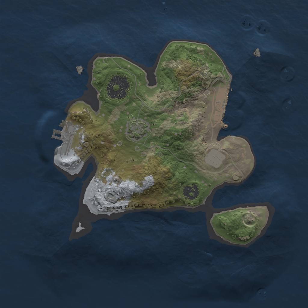 Rust Map: Procedural Map, Size: 2000, Seed: 403864112, 6 Monuments