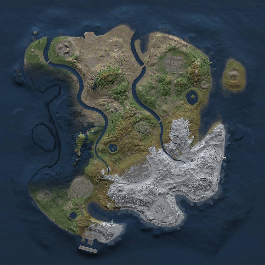 Rust Map: Procedural Map, Size: 3000, Seed: 29908, 11 Monuments