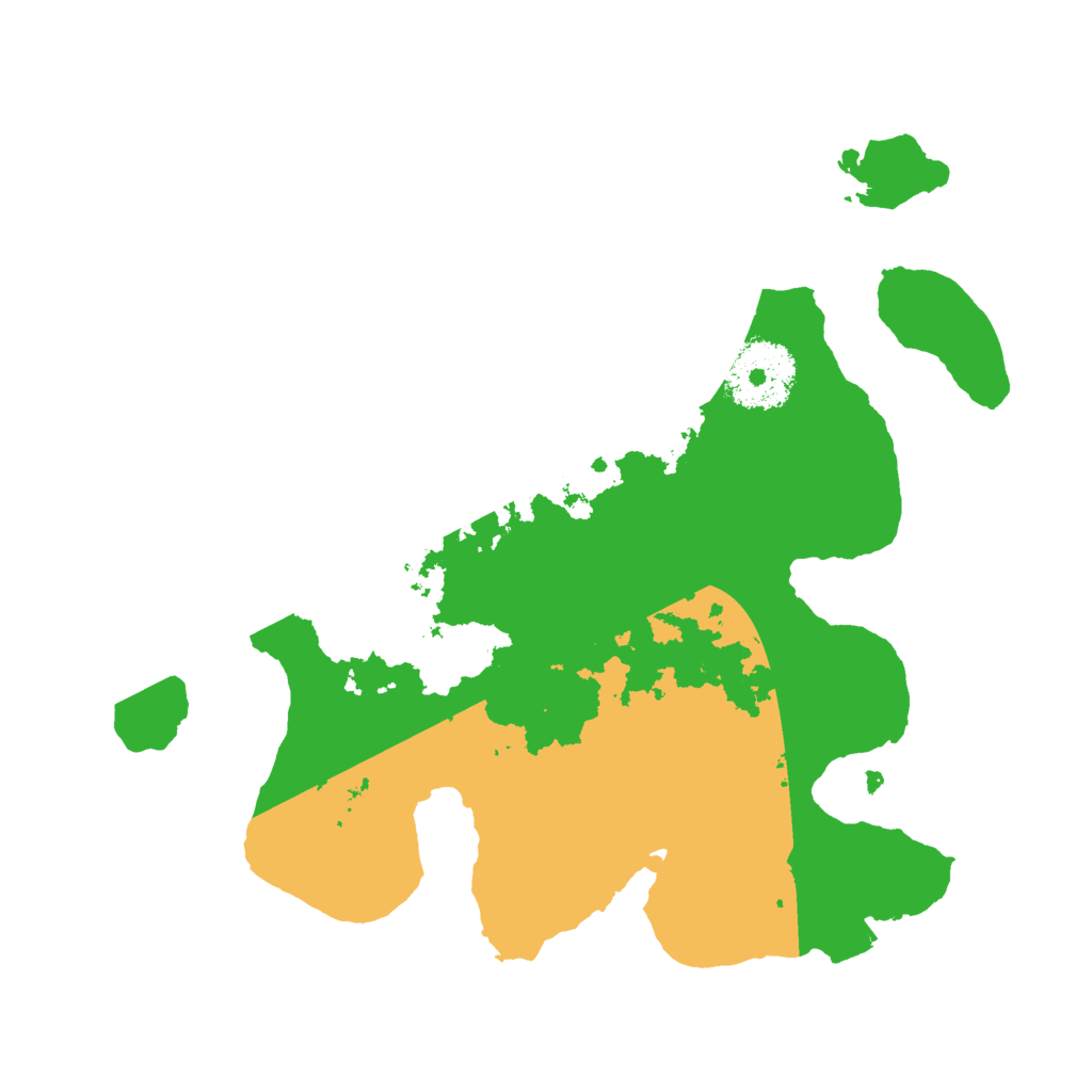 Biome Rust Map: Procedural Map, Size: 2500, Seed: 15555