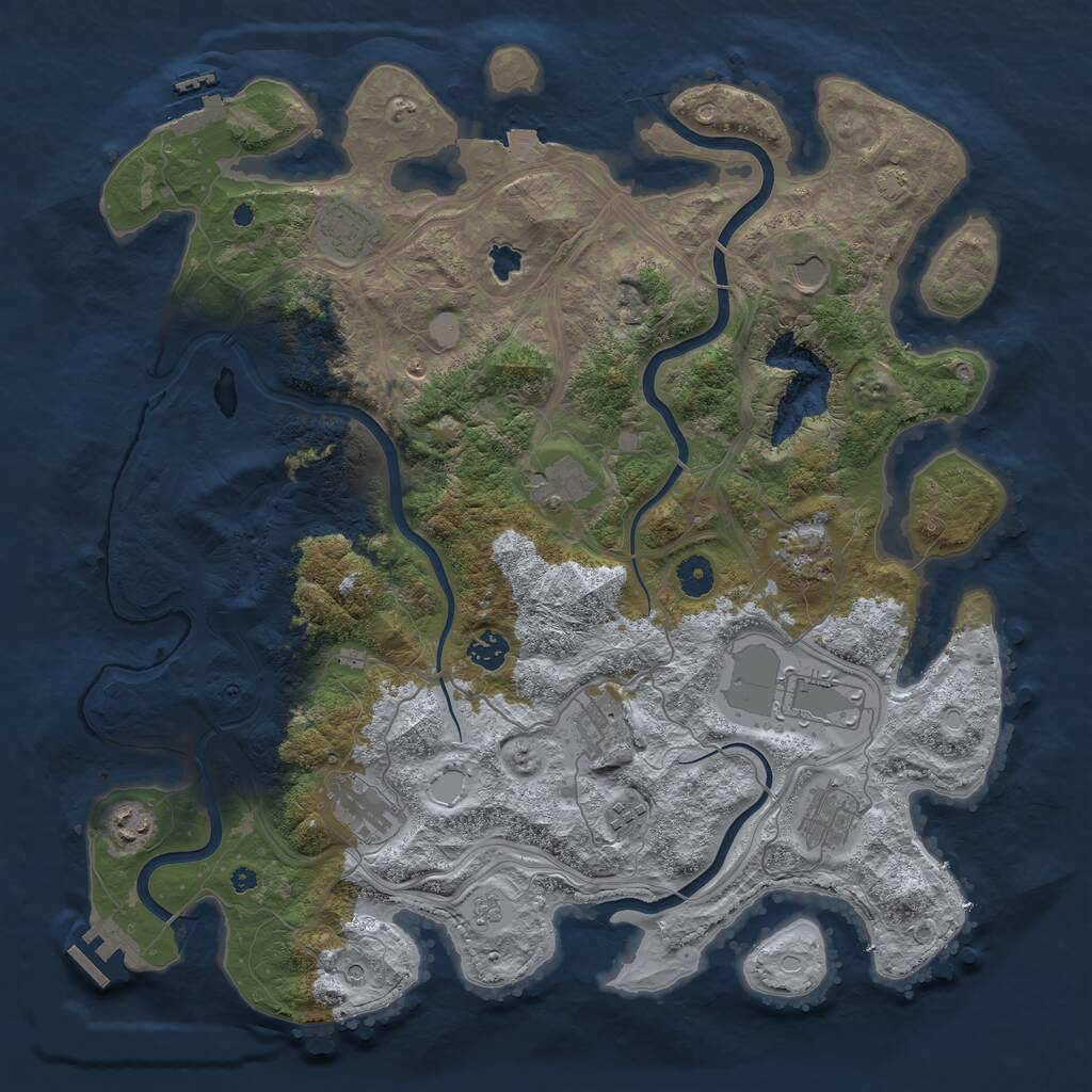 Rust Map: Procedural Map, Size: 4250, Seed: 924653812, 17 Monuments