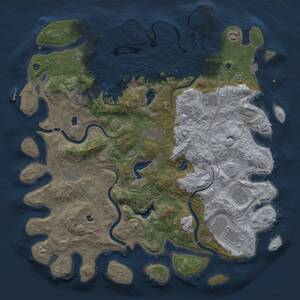 Thumbnail Rust Map: Procedural Map, Size: 4500, Seed: 5656111, 16 Monuments