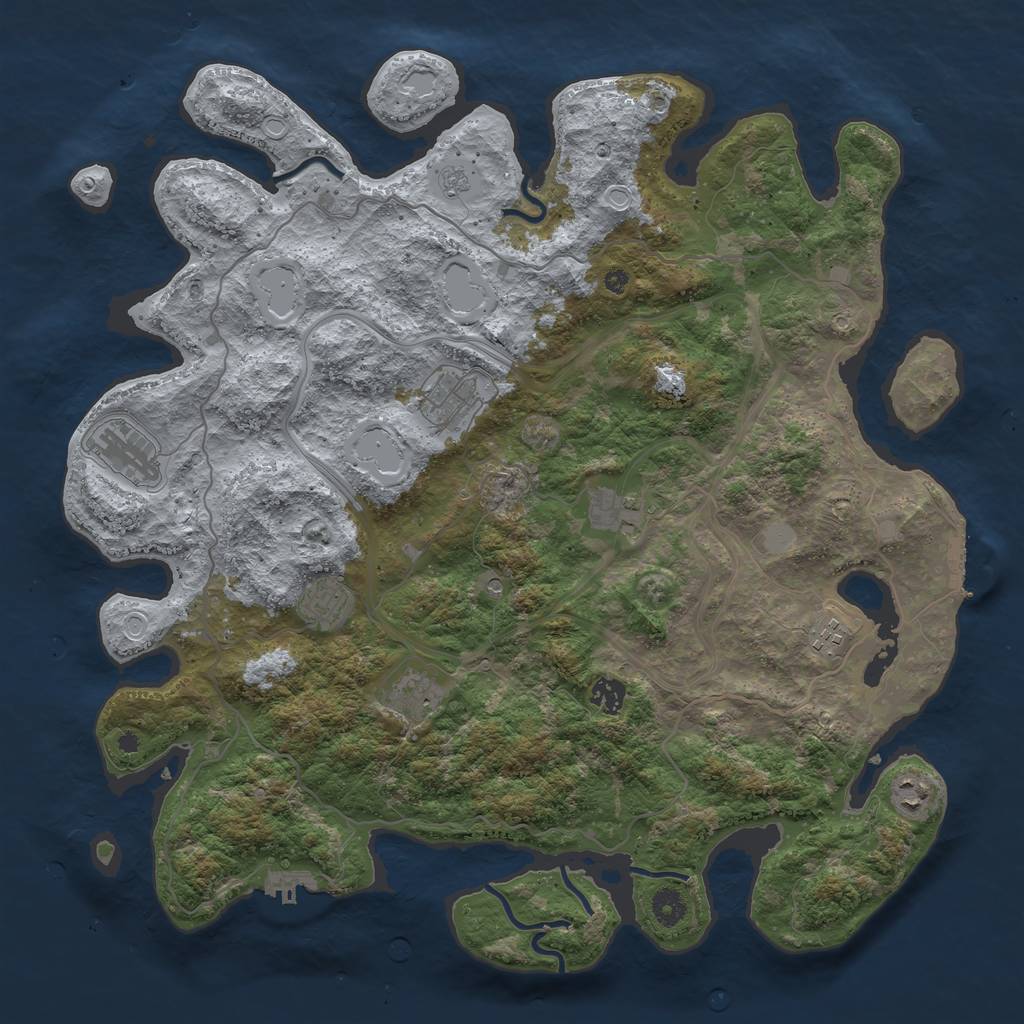 Rust Map: Procedural Map, Size: 4300, Seed: 9432587, 15 Monuments