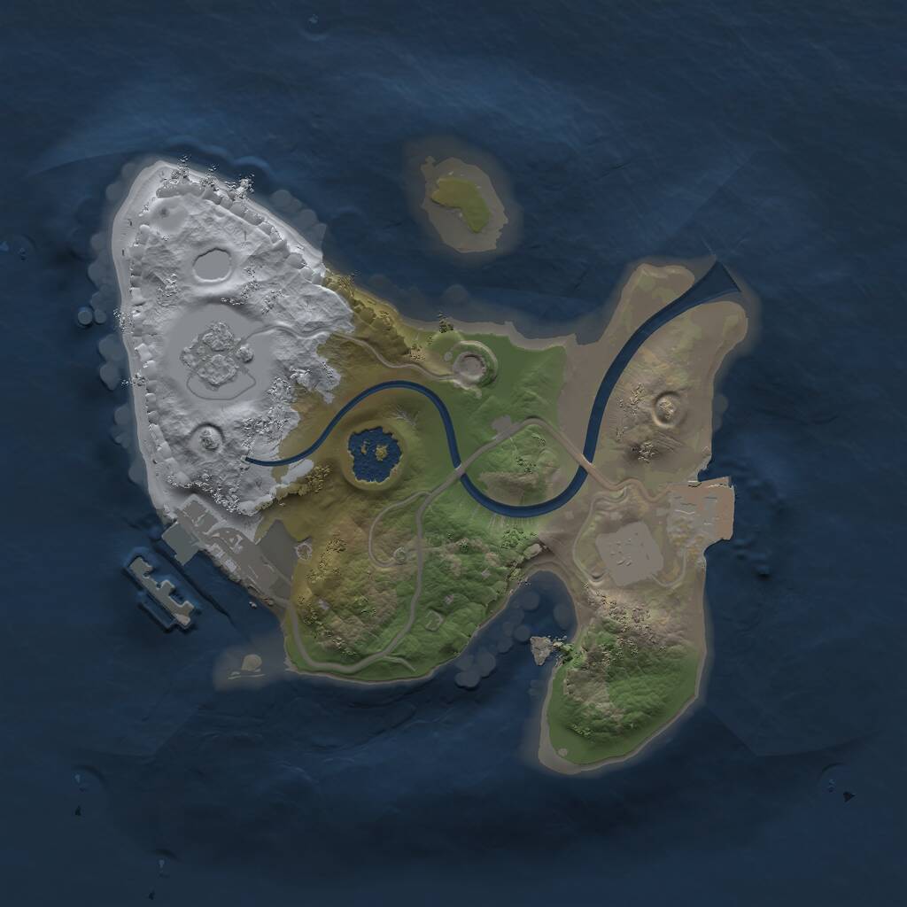 Rust Map: Procedural Map, Size: 1700, Seed: 21341, 3 Monuments