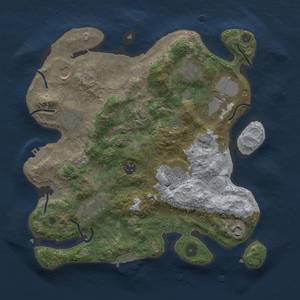 Thumbnail Rust Map: Procedural Map, Size: 3500, Seed: 95435933, 17 Monuments