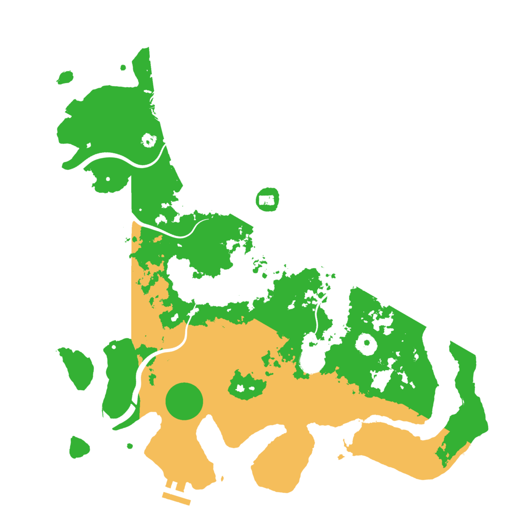 Biome Rust Map: Procedural Map, Size: 3700, Seed: 5069