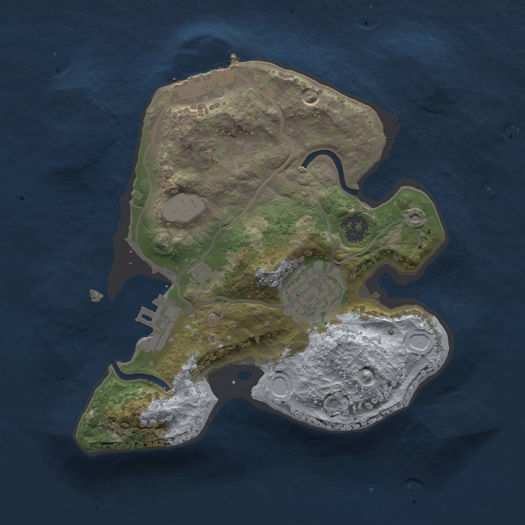 Rust Map: Procedural Map, Size: 2000, Seed: 71124163, 6 Monuments