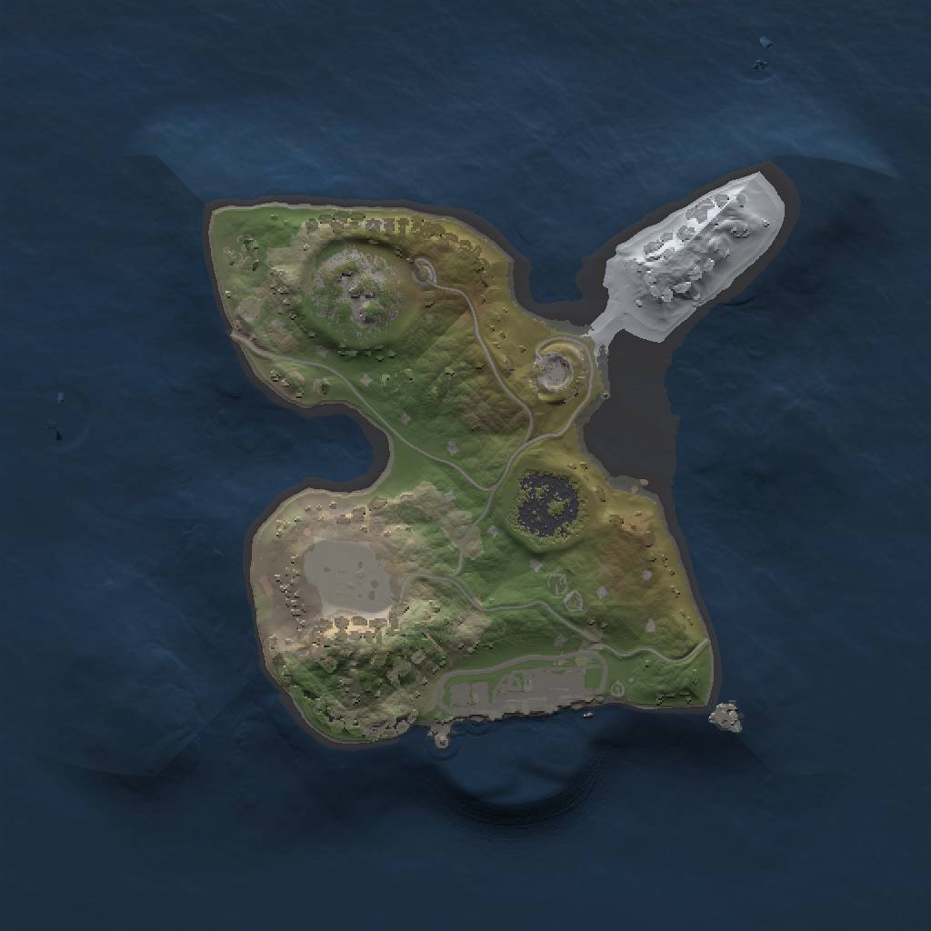 Rust Map: Procedural Map, Size: 1500, Seed: 1474345, 4 Monuments