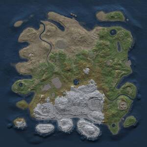 Thumbnail Rust Map: Procedural Map, Size: 3500, Seed: 2134, 12 Monuments