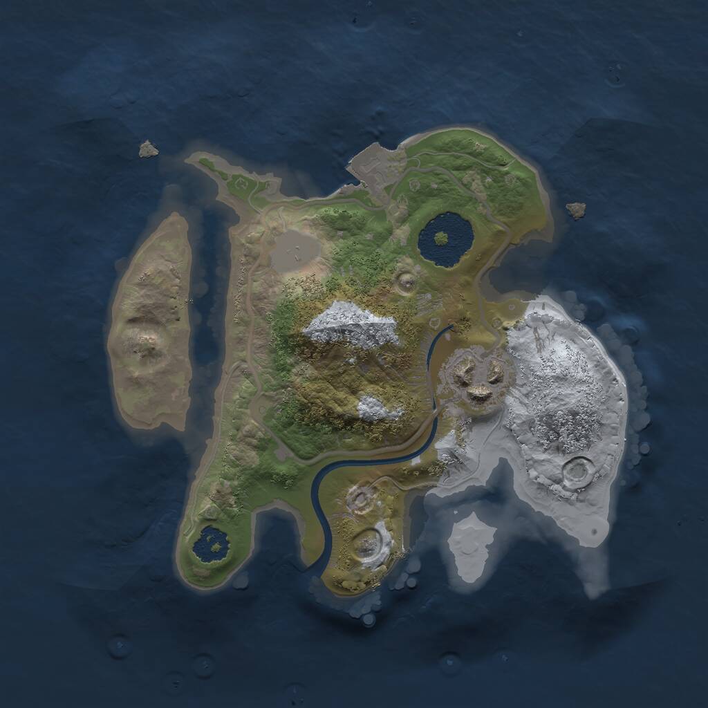 Rust Map: Procedural Map, Size: 2000, Seed: 196464913, 2 Monuments