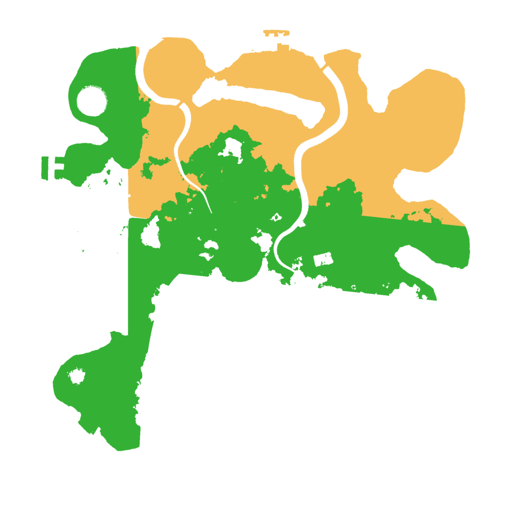 Biome Rust Map: Procedural Map, Size: 3000, Seed: 12843
