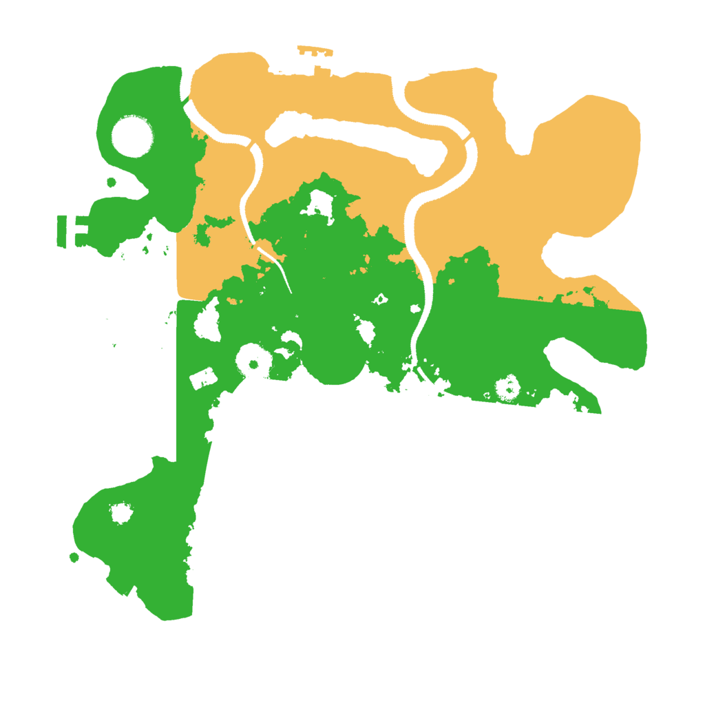 Biome Rust Map: Procedural Map, Size: 3000, Seed: 12843