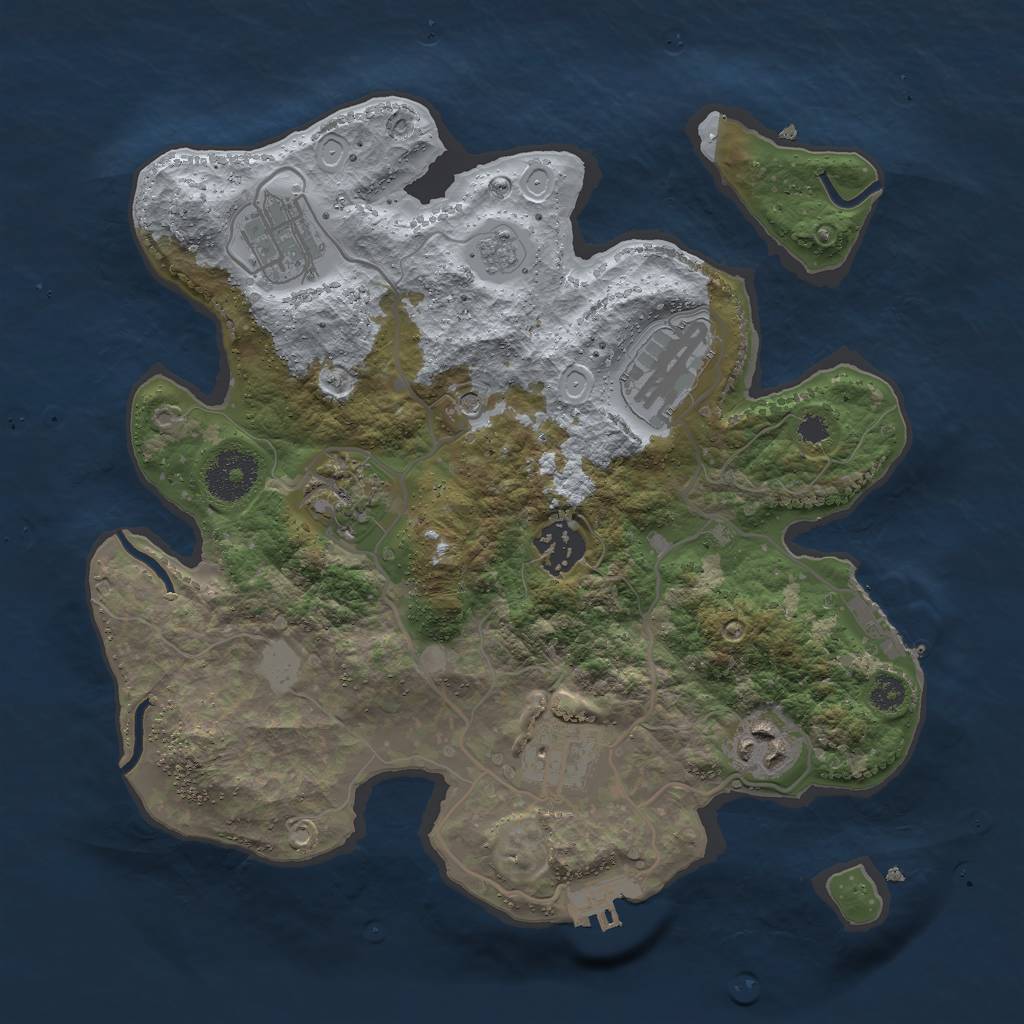 Rust Map: Procedural Map, Size: 3000, Seed: 459789051, 13 Monuments
