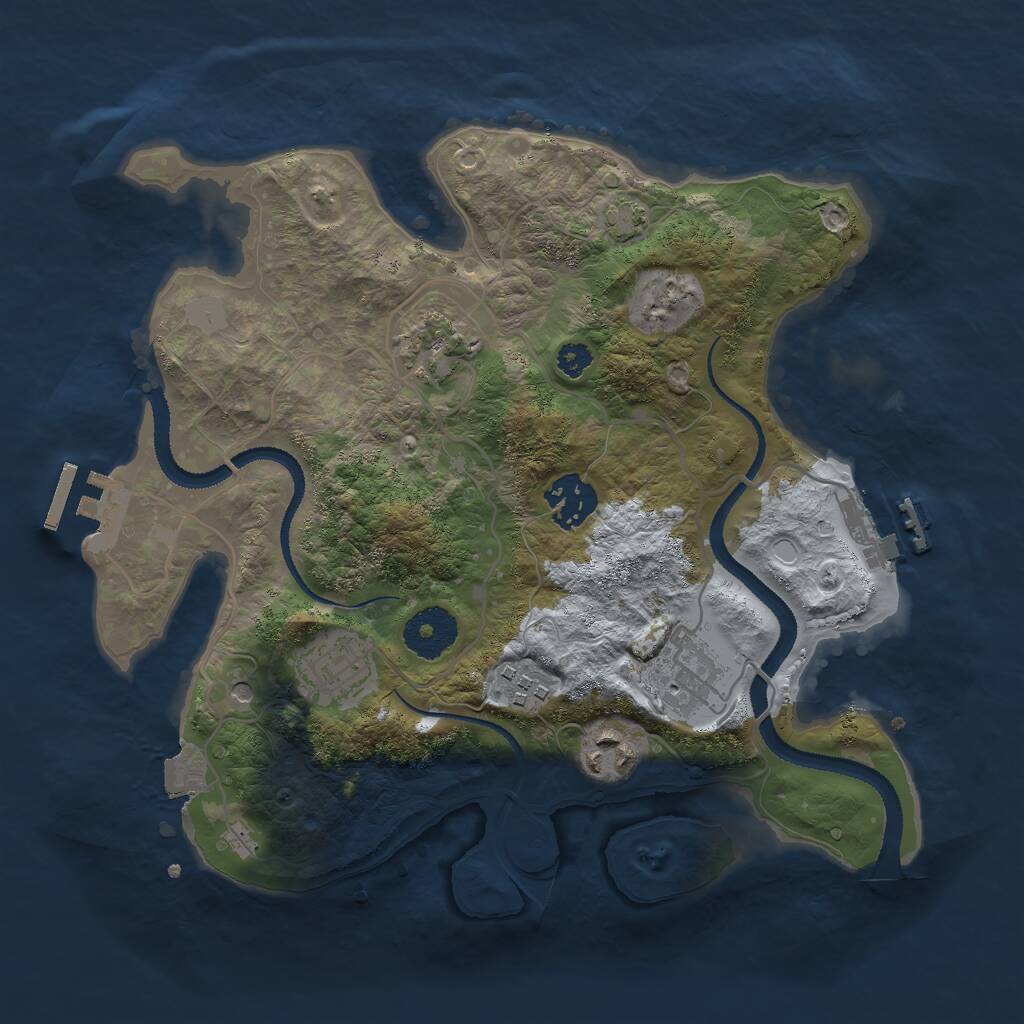 Rust Map: Procedural Map, Size: 3000, Seed: 11925, 11 Monuments