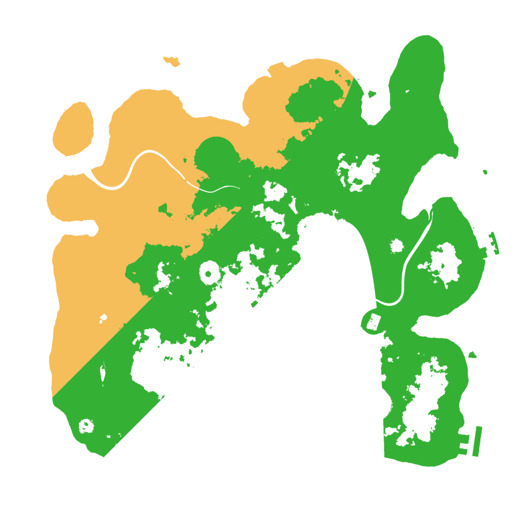 Biome Rust Map: Procedural Map, Size: 3500, Seed: 54594928