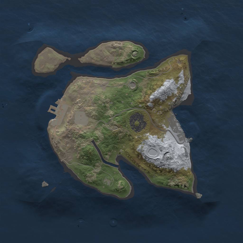 Rust Map: Procedural Map, Size: 2000, Seed: 2001, 5 Monuments