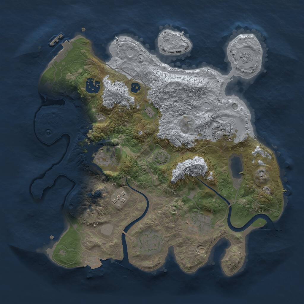 Rust Map: Procedural Map, Size: 3000, Seed: 15772, 11 Monuments