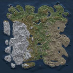 Thumbnail Rust Map: Procedural Map, Size: 4500, Seed: 68746, 16 Monuments