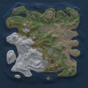 Thumbnail Rust Map: Procedural Map, Size: 3500, Seed: 2014052152, 16 Monuments