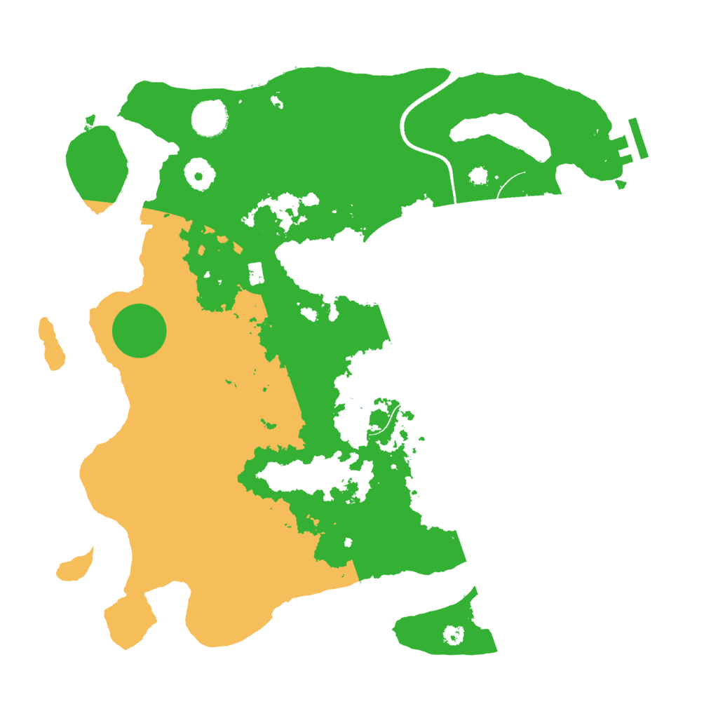 Biome Rust Map: Procedural Map, Size: 3500, Seed: 9691