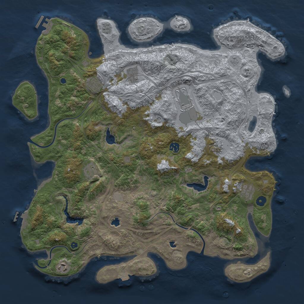 Rust Map: Procedural Map, Size: 4500, Seed: 91007920, 15 Monuments