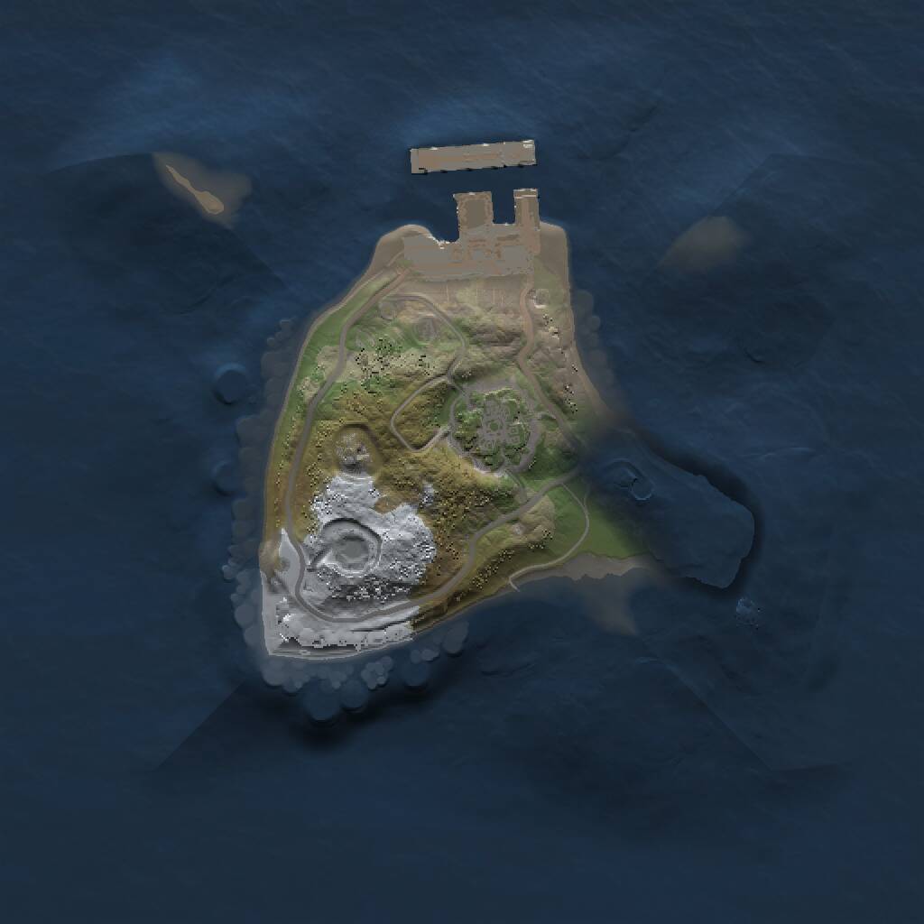 Rust Map: Procedural Map, Size: 1500, Seed: 765662641, 3 Monuments