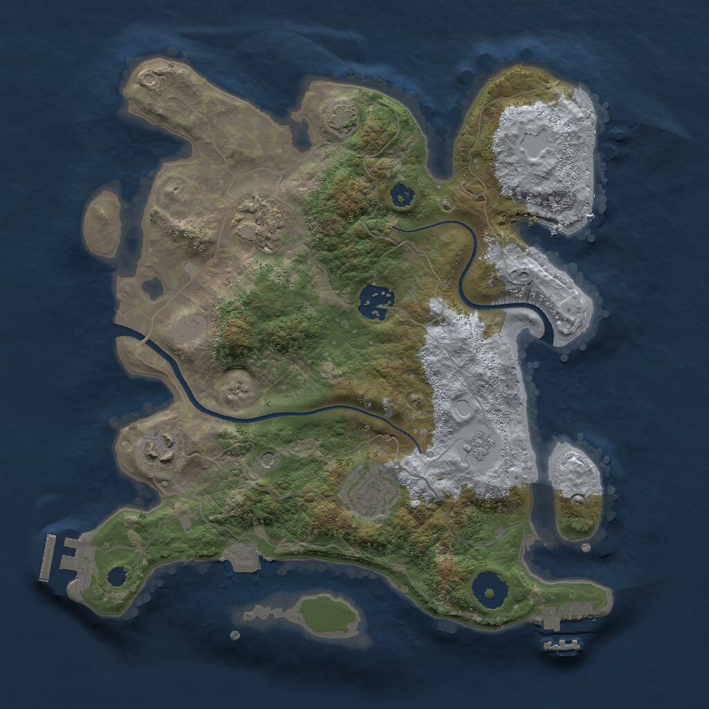 Rust Map: Procedural Map, Size: 3000, Seed: 94331, 10 Monuments