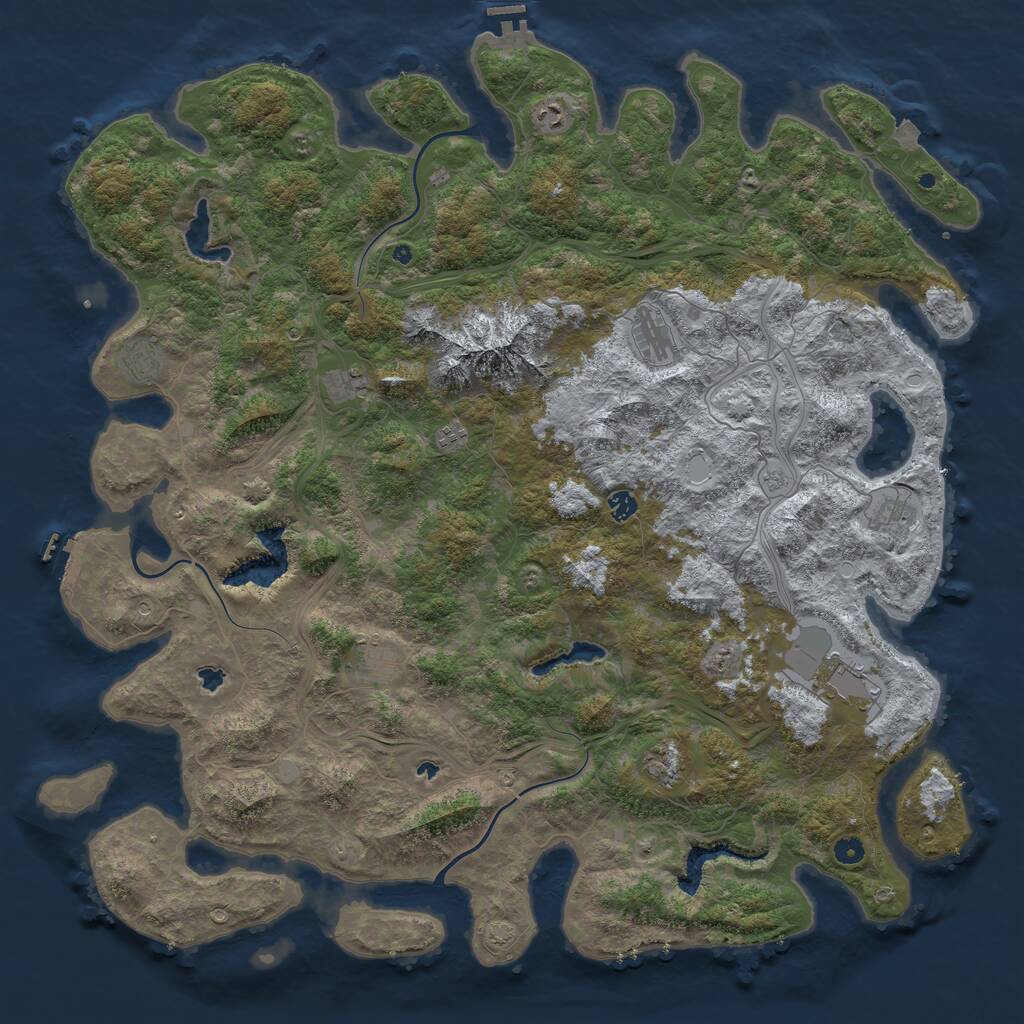 Rust Map: Procedural Map, Size: 5333, Seed: 1337, 16 Monuments