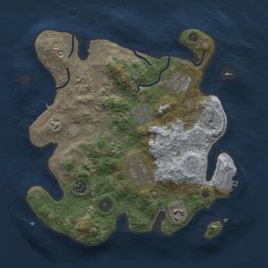 Thumbnail Rust Map: Procedural Map, Size: 3000, Seed: 20782, 12 Monuments