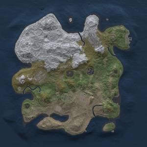 Thumbnail Rust Map: Procedural Map, Size: 3000, Seed: 1223141755, 11 Monuments