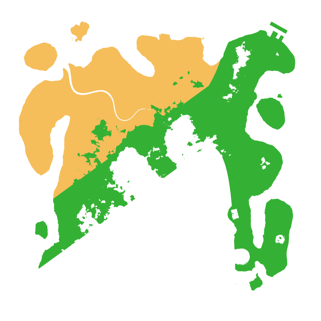 Biome Rust Map: Procedural Map, Size: 3500, Seed: 740863755