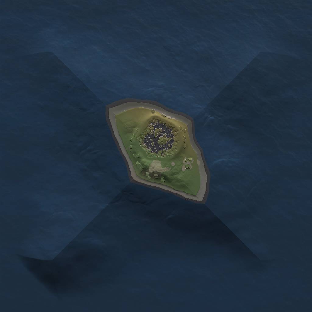 Rust Map: Procedural Map, Size: 1000, Seed: 421, 3 Monuments