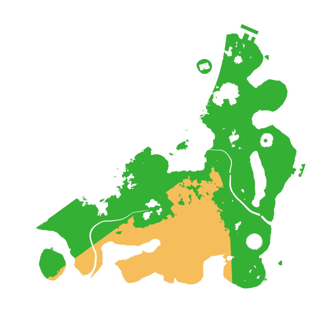 Biome Rust Map: Procedural Map, Size: 3500, Seed: 29668606
