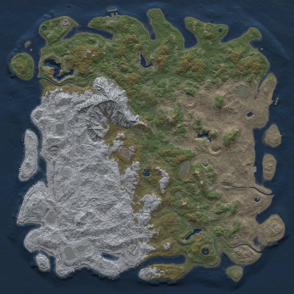 Rust Map: Procedural Map, Size: 6000, Seed: 1599095682, 17 Monuments