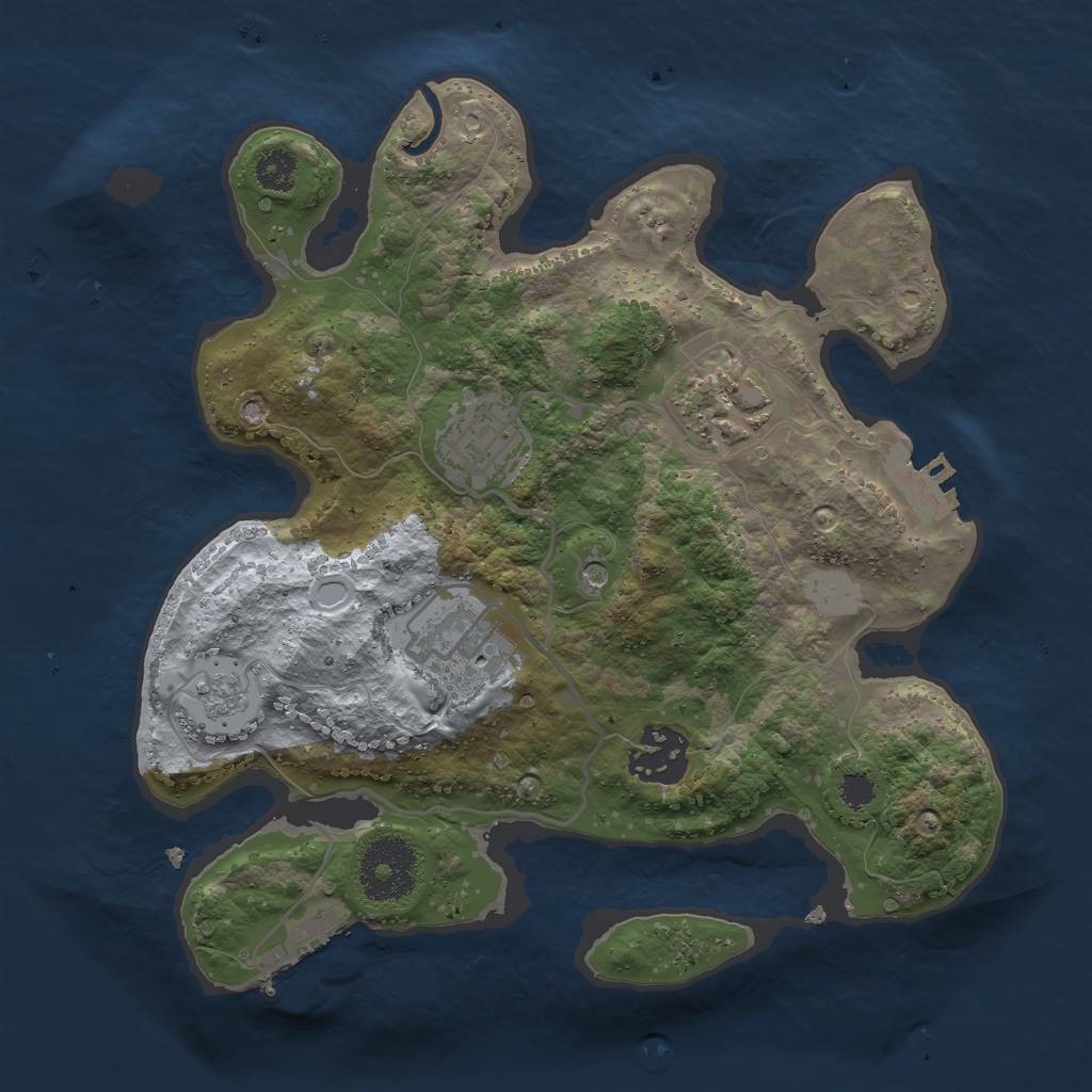 Rust Map: Procedural Map, Size: 2700, Seed: 648320, 11 Monuments