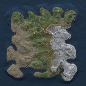 Thumbnail Rust Map: Procedural Map, Size: 3500, Seed: 169521968, 16 Monuments